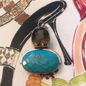 Genuine Stone Sterling Silver Pendant